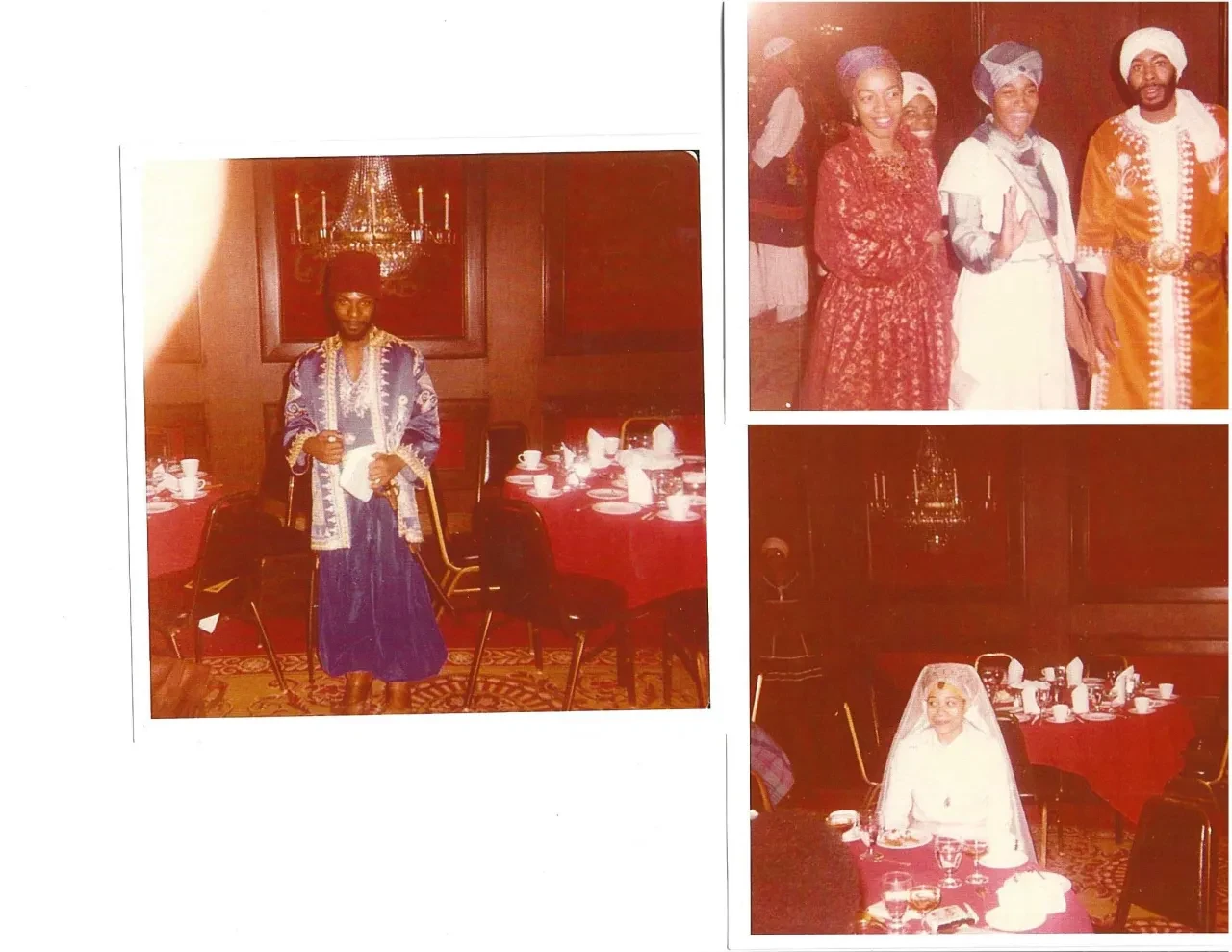 Vintage event and portrait photograph collage