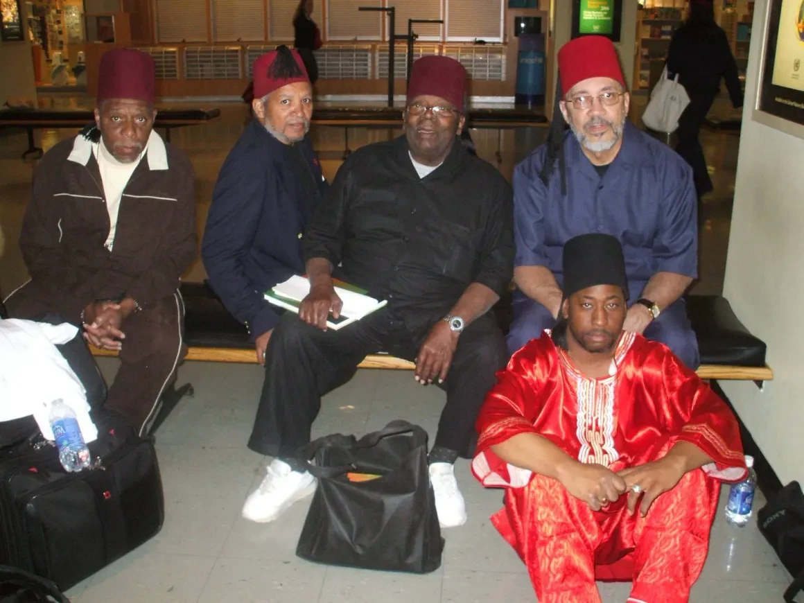 Indoor community gathering portrait