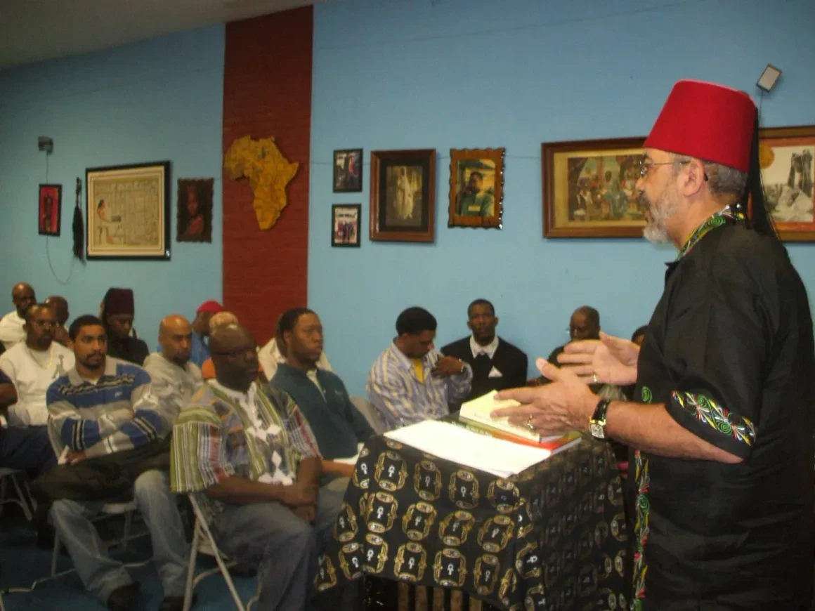 Speaker addressing a community gathering